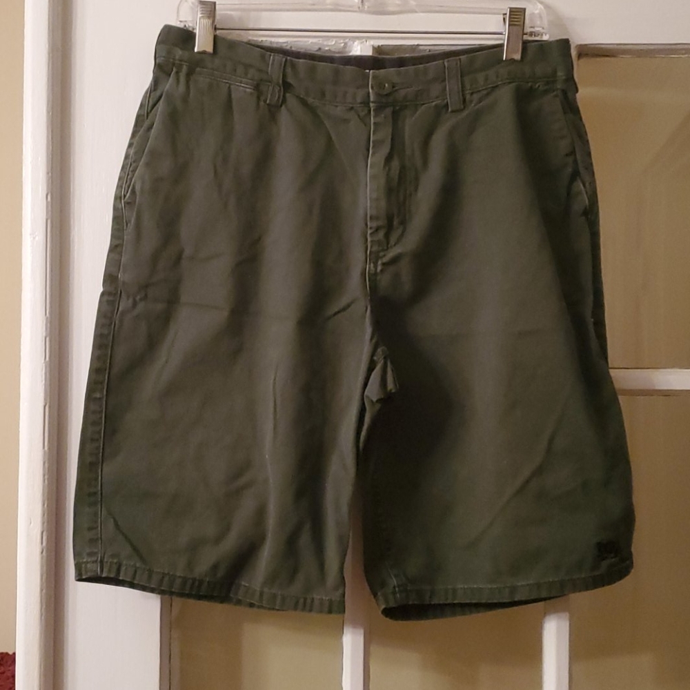 DG green jean shorts